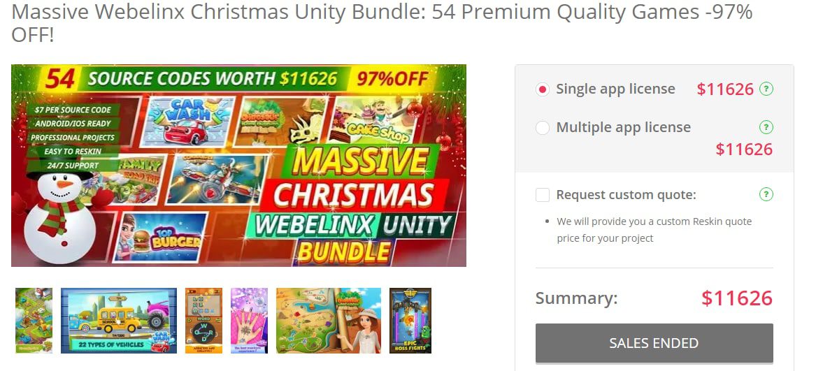 Massive Webelinx Christmas Unity Bundle